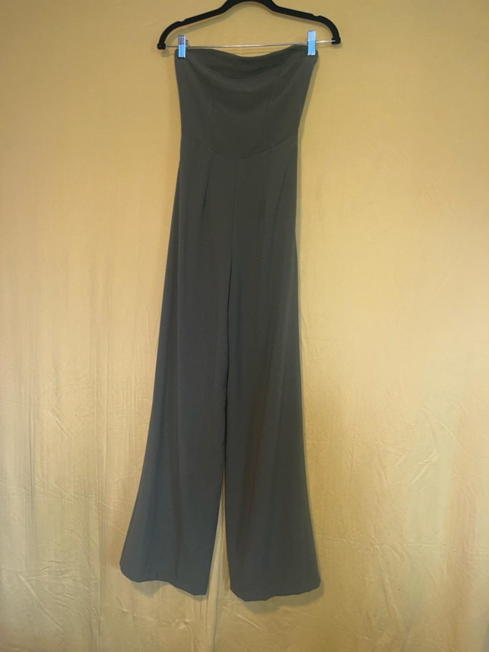 wild fable Strapless Wide-Leg Jumpsuit in Charcoal Gray